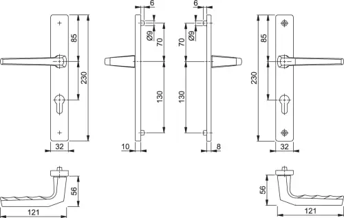 Click Here To Enlarge This Photo Of 117L&sol;2160N&sol;216N HOPPE Frankfurt 70mm UPVC Lever Door Handles on Narrow Backplate &lpar;200mm c&sol;c&rpar; - Silver &lpar;1718954&rpar;
