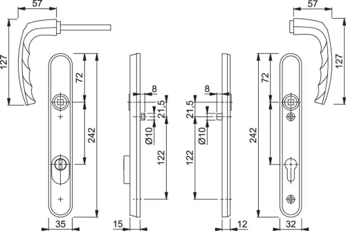 Click Here To Enlarge This Photo Of 1530&sol;3260N-ZA&sol;3831N HOPPE Atlanta 92mm UPVC TS007 High Security Lever Door Handles on Narrow Backplate &lpar;122mm c&sol;c&rpar; - White &lpar;3625786&rpar;