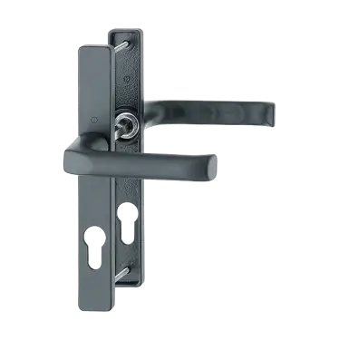 Click Here To Enlarge This Photo Of 113&sol;200LM HOPPE London 70mm UPVC Lever Door Handles on Narrow Backplate &lpar;180mm c&sol;c&rpar; - Matt Black &lpar;1729910&rpar;