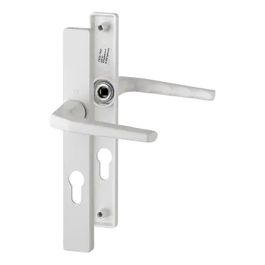 Click Here To Enlarge This Photo Of 117L&sol;2160N&sol;216N HOPPE Frankfurt 70mm UPVC Lever Door Handles on Narrow Backplate &lpar;200mm c&sol;c&rpar; - White &lpar;1715104&rpar;