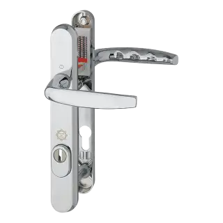 M1530M&sol;3260N-ZA&sol;3829N HOPPE Atlanta 92mm UPVC TS007 High Security Lever Door Handles on Narrow Backplate &lpar;122mm c&sol;c&rpar; - Polished Chrome &lpar;11693617&rpar;