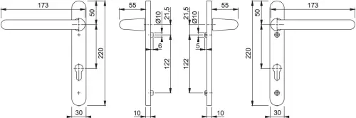 Click Here To Enlarge This Photo Of 137&sol;3337 HOPPE Paris 92mm UPVC Extra Long Lever Door Handles on Narrow Backplate &lpar;122mm c&sol;c&rpar; - White &lpar;1960142&rpar;