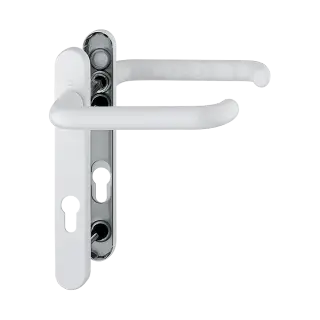 137&sol;3337 HOPPE Paris 92mm UPVC Extra Long Lever Door Handles on Narrow Backplate &lpar;122mm c&sol;c&rpar; - White &lpar;1960142&rpar;