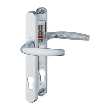 Click Here To Enlarge This Photo Of 1530&sol;3830N HOPPE Atlanta 92mm UPVC Lever Door Handles on Narrow Backplate &lpar;215mm c&sol;c&rpar; - Silver &lpar;3627183&rpar;