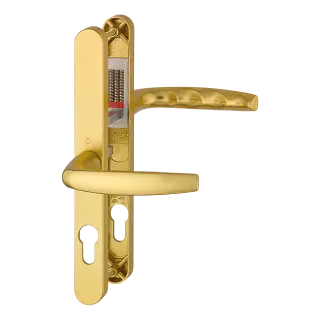1530&sol;3623N HOPPE Atlanta 92&sol;62mm UPVC Lever Door Handles on Narrow Backplate &lpar;215mm c&sol;c&rpar; - Gold &lpar;2943838&rpar;