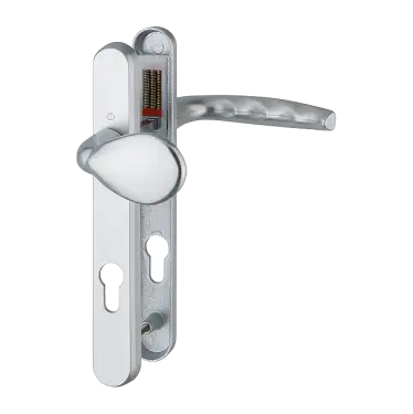 Click Here To Enlarge This Photo Of 77G&sol;3831N&sol;1530 HOPPE Atlanta 92mm UPVC Lever&sol;Pad Door Handles on Narrow Backplate &lpar;122mm c&sol;c&rpar; - Silver &lpar;3627423&rpar;