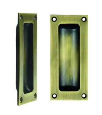 Click Here To Enlarge This Photo Of FB90AB - Zoo Hardware Fulton & Bray Flush Pull - 102 x 45mm &lpar;13mm Depth&rpar; Antique Brass