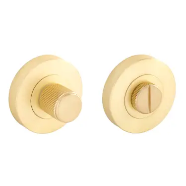 Click Here To Enlarge This Photo Of Eclipse 63293 Satin Brass Linear Thumbturn & Release on Round Rose &lpar;Insignia Range&rpar;