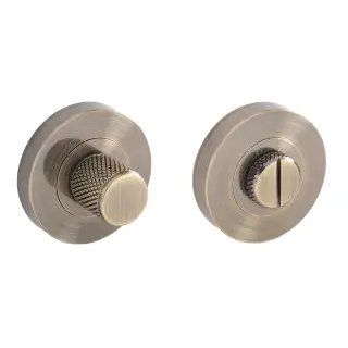 Eclipse 63285 Antique Brass Knurled Thumbturn & Release on Round Rose &lpar;Insignia Range&rpar;