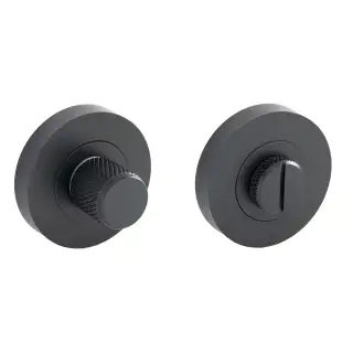 Eclipse 63281 Matt Black Knurled Thumbturn & Release on Round Rose &lpar;Insignia Range&rpar;