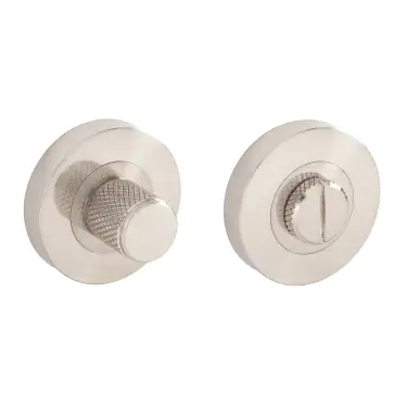 Click Here To Enlarge This Photo Of Eclipse 63282 Satin Nickel Knurled Thumbturn & Release on Round Rose &lpar;Insignia Range&rpar;