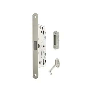 AGB2XTLK50SC-ALU - AGB Polaris 2XT Magnetic Latch&sol;Key Sashlock &lpar;50mm backset&rpar; with strike plates for ALU doors - Satin Chrome