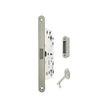 Click Here To Enlarge This Photo Of AGB2XTLKSC-ALU - AGB Polaris 2XT Magnetic Latch&sol;Key Sashlock 60mm Backset with strike plates for ALU doors - Satin Chrome