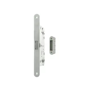 AGB2XTWCSC-ALU - AGB Polaris 2XT Magnetic Latch&sol;Bathroom Lock 60mm Backset with strike plates for ALU doors - Satin Chrome