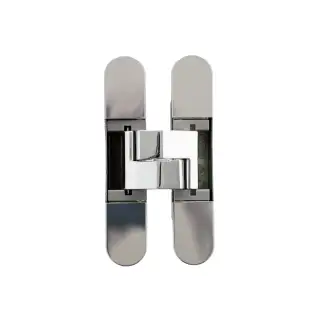 AGBH32HDPN - AGB Eclipse 3&period;2 Heavy Duty Adjustable Concealed Hinge - Polished Nickel &lpar;60kg per 2 hinges&comma; 80kg per 3 hinges&rpar;