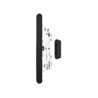 AGBMLEMB-ALU - AGB Revolution XT Magnetic Latch&sol;Euro Profile Sashlock 60mm Backset with strike plates for ALU doors - Matt Black