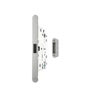 AGBMLESC-ALU - AGB Revolution XT Magnetic Latch&sol;Euro Profile Sashlock 60mm Backset with strike plates for ALU doors - Satin Chrome