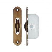 FBBP01RFB - Zoo Hardware Fulton & Bray Brass Ball Bearing Pulleys - 117mm x 25mm Radius Forend Florentine Bronze