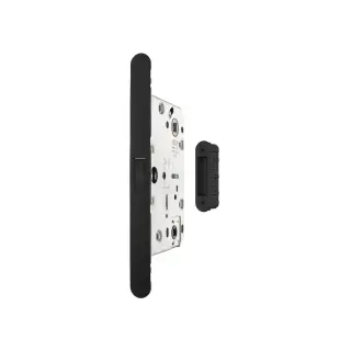 AGBMLWCMB-ALU - AGB Revolution XT Magnetic Bathroom lock 60mm Backset with strike plates for ALU doors - Matt Black