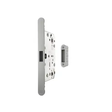 Click Here To Enlarge This Photo Of AGBMLWCSC-ALU - AGB Revolution XT Magnetic Bathroom lock 60mm Backset with strike plates for ALU doors - Satin Chrome