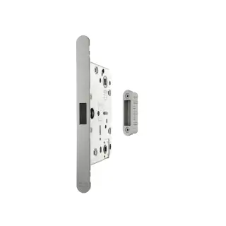 AGBMLWCSC-ALU - AGB Revolution XT Magnetic Bathroom lock 60mm Backset with strike plates for ALU doors - Satin Chrome