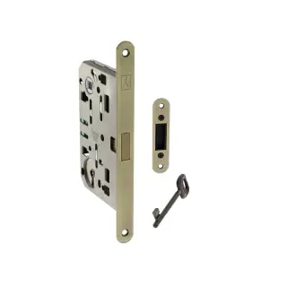 BON2XTLK60MAB - Bonaiti Polaris 2XT Magnetic Latch&sol;Key Sashlock 60mm Backset - Matt Antique Brass