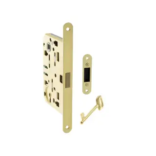 BON2XTLK60SB - Bonaiti Polaris 2XT Magnetic Latch&sol;Key Sashlock 60mm Backset - Satin Brass