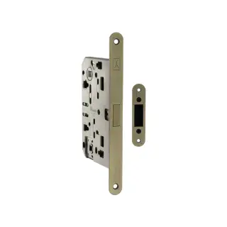 BON2XTWC60MAB - Bonaiti Polaris 2XT Magnetic Latch&sol;Bathroom Lock 60mm Backset - Matt Antique Brass