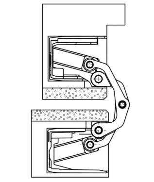 Click Here To Enlarge This Photo Of TE 540 3D A8 Simonswerk TECTUS Concealed Projection Hinge 200mm x 32mm &lpar;100kg&rpar;