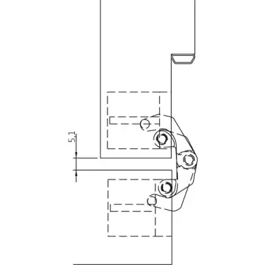 Click Here To Enlarge This Photo Of AN 160 3D Simonswerk ANSELMI Concealed Hinge 110mm x 24mm &lpar;60kg&rpar;