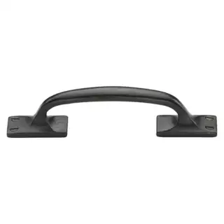 RDB1145 260 M&period;Marcus Rustic Dark Bronze Cabinet Pull Offset Design 260mm