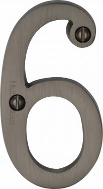 Click Here To Enlarge This Photo Of C1560 6-MB Heritage Brass Numeral 6 Face Fix 76mm &lpar;3"&rpar; Matt Bronze Finish