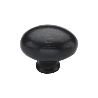 Click Here To Enlarge This Photo Of RDB118 32 M&period;Marcus Rustic Dark Bronze Cabinet Knob Oval Design 32mm