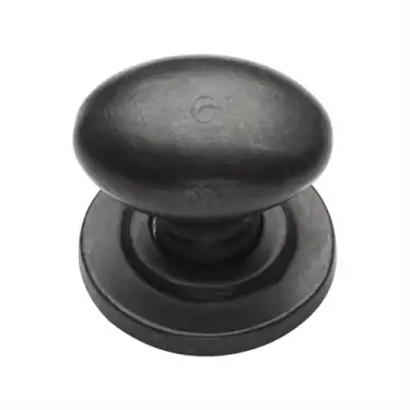 Click Here To Enlarge This Photo Of RDB179 38 M&period;Marcus Rustic Dark Bronze Cabinet Knob Oval Design on Rose 38mm