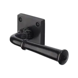 RDB1933 M&period;Marcus Rustic Dark Bronze Door Handle Lever Latch on Square Rose Claverley Design