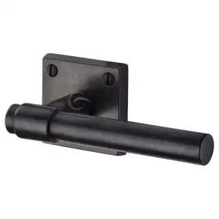 RDB2390 M&period;Marcus Rustic Dark Bronze Door Handle Lever Latch on Square Rose Fountain Design