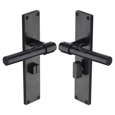 Click Here To Enlarge This Photo Of RDB23930 M&period;Marcus Rustic Dark Bronze Door Handle Bathroom Set Fountain Design