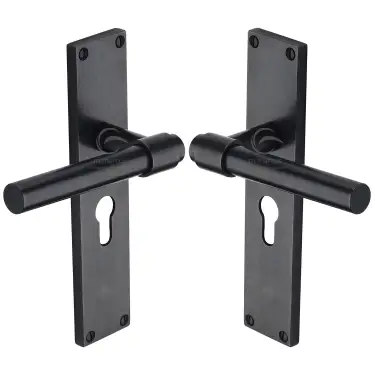Click Here To Enlarge This Photo Of RDB23948 M&period;Marcus Rustic Dark Bronze Door Handle Euro Profile Fountain Design