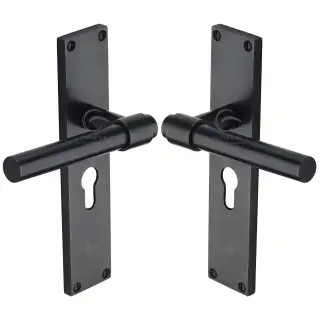 RDB23948 M&period;Marcus Rustic Dark Bronze Door Handle Euro Profile Fountain Design