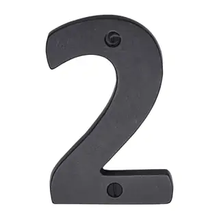 RDB351 2 M&period;Marcus Rustic Dark Bronze Numeral 2 Screw Fixing 76mm &lpar;3"&rpar;