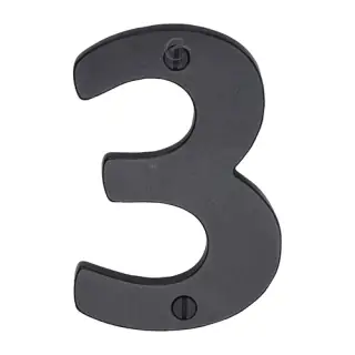 RDB351 3 M&period;Marcus Rustic Dark Bronze Numeral 3 Screw Fixing 76mm &lpar;3"&rpar;