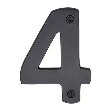 Click Here To Enlarge This Photo Of RDB351 4 M&period;Marcus Rustic Dark Bronze Numeral 4 Screw Fixing 76mm &lpar;3"&rpar;