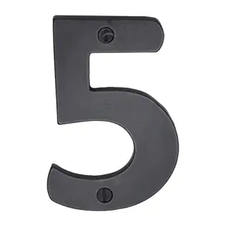 RDB351 5 M&period;Marcus Rustic Dark Bronze Numeral 5 Screw Fixing 76mm &lpar;3"&rpar;