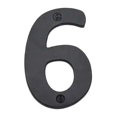 Click Here To Enlarge This Photo Of RDB351 6 M&period;Marcus Rustic Dark Bronze Numeral 6 Screw Fixing 76mm &lpar;3"&rpar;