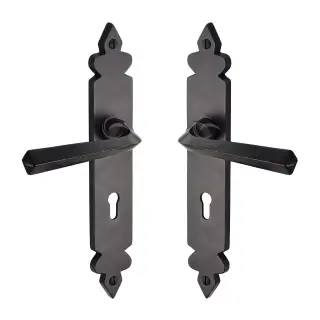 RDB3600 M&period;Marcus Rustic Dark Bronze Door Handle Lever Lock Ironbridge Design