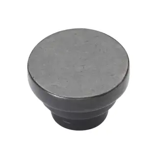 RDB3624 38 M&period;Marcus Rustic Dark Bronze Cabinet Knob Round Stepped Design 38mm