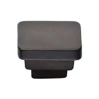 RDB3672 38 M&period;Marcus Rustic Dark Bronze Cabinet Knob Square Stepped Design 38mm