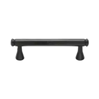 RDB371 96 M&period;Marcus Rustic Dark Bronze Cabinet Pull Hexagon Design 96mm