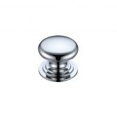 FCH01ACP - Zoo Hardware Victorian Cupboard Knob 25mm dia&period; Polished Chrome