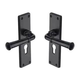 RDB3748 M&period;Marcus Rustic Dark Bronze Door Handle Euro Profile Ashfield Design
